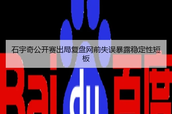 石宇奇公开赛出局复盘网前失误暴露稳定性短板